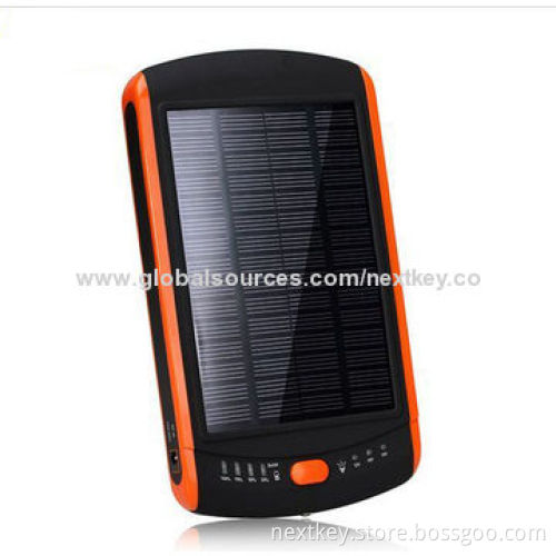 Solar Power Bank, 12000mAh with 100-240V AC/DC Charging Voltage